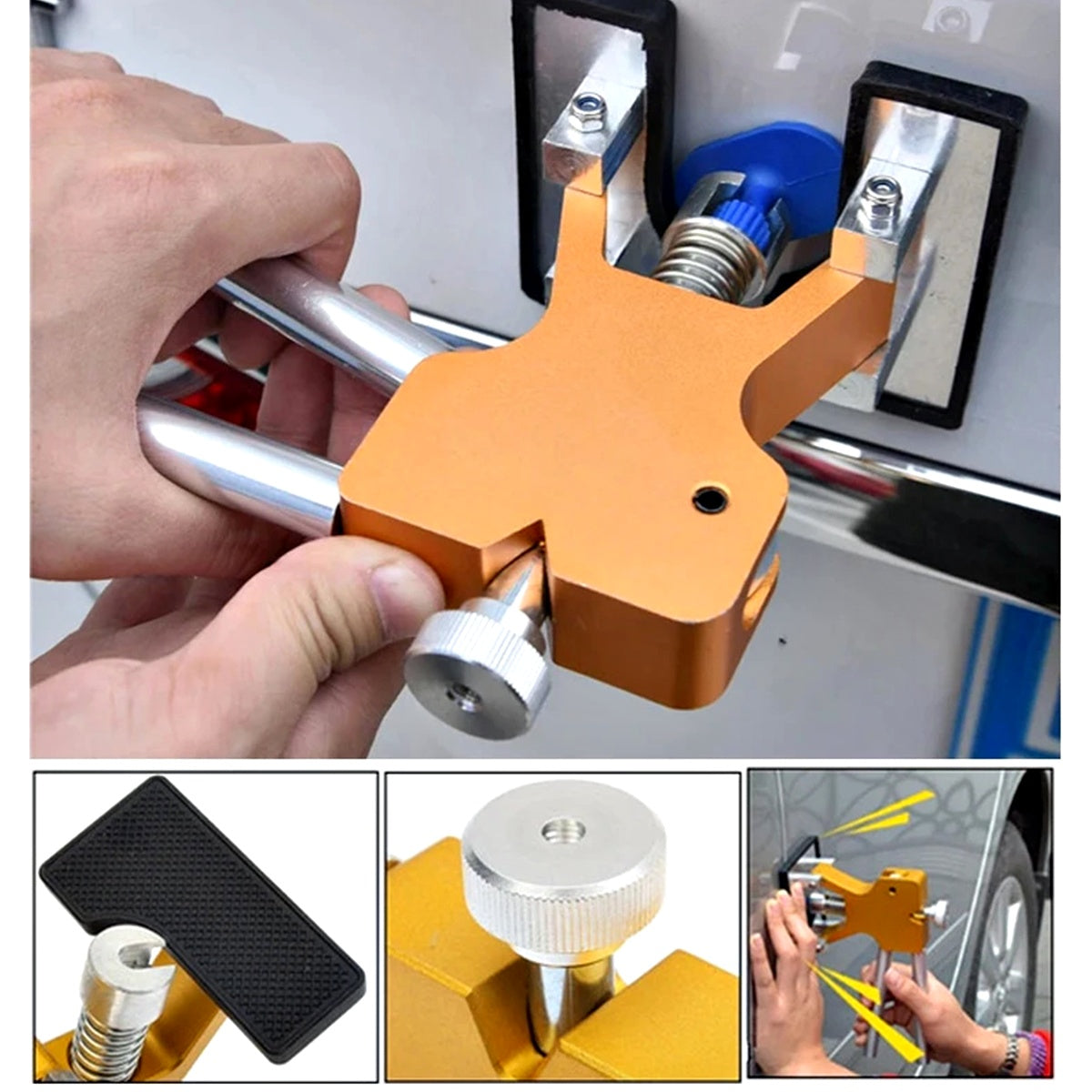 56pcs Car Paintless Kit Dent Puller Lifter Repair Removal Hail Gun Tool UK Plug