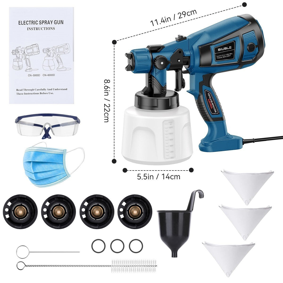 Handheld Wall Fence Paint Sprayer Electric Spray Gun Paint Fence Airless HVLP UK