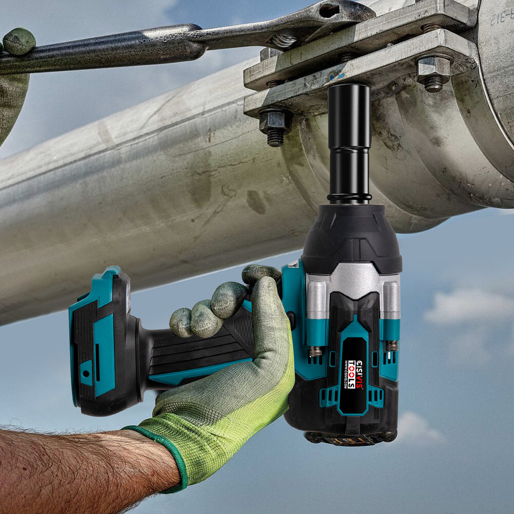 2000Nm 1-2 Cordless Electric Impact Wrench Drill Ratchet Driver For 18V