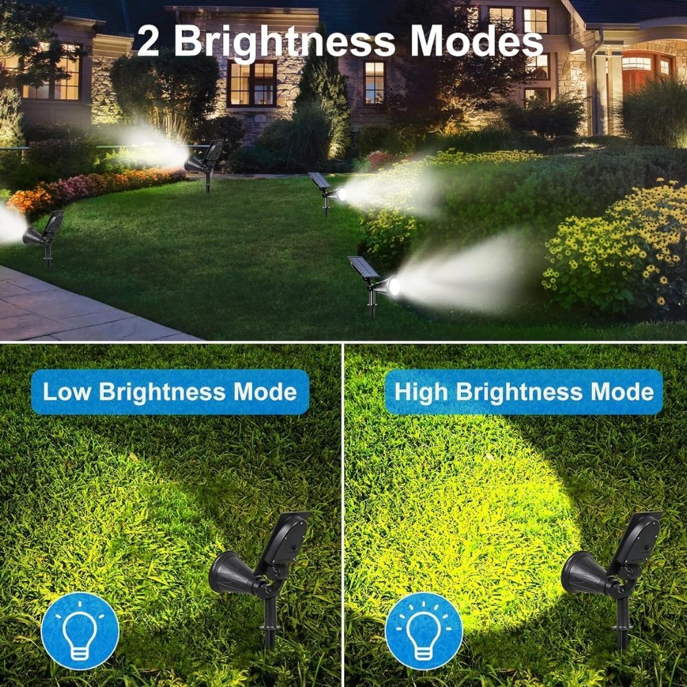 Solar Spot Lights LED Outdoor Garden Pathway Lawn Stake Lamp Landscape Decor UK