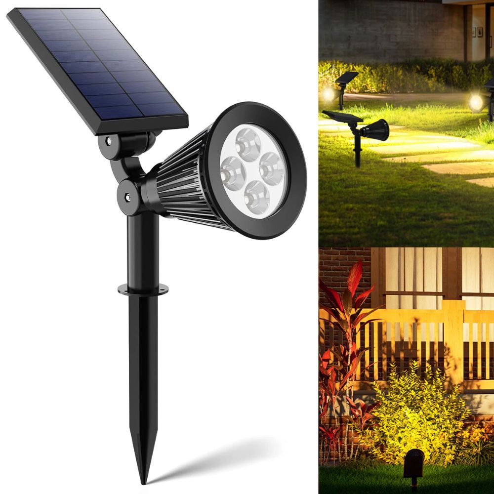 Solar Spot Lights LED Outdoor Garden Pathway Lawn Stake Lamp Landscape Decor UK