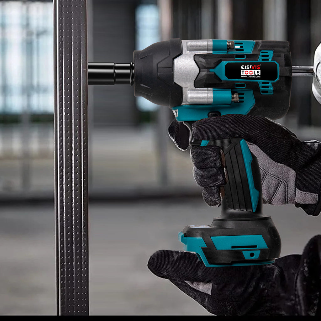 2000Nm 1-2 Cordless Electric Impact Wrench Drill Ratchet Driver For 18V