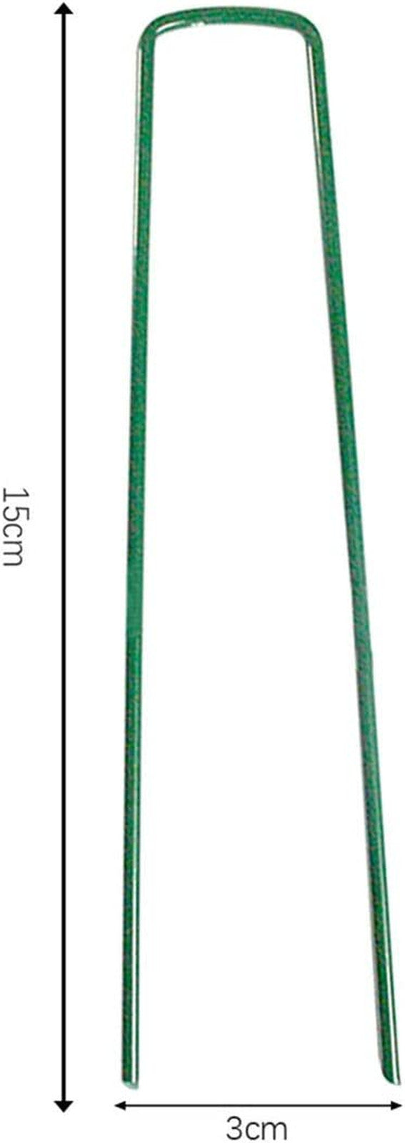 50 PCS Garden Pegs Pins Ground Stakes Staples Spikes U Shaped Landscape Securing
