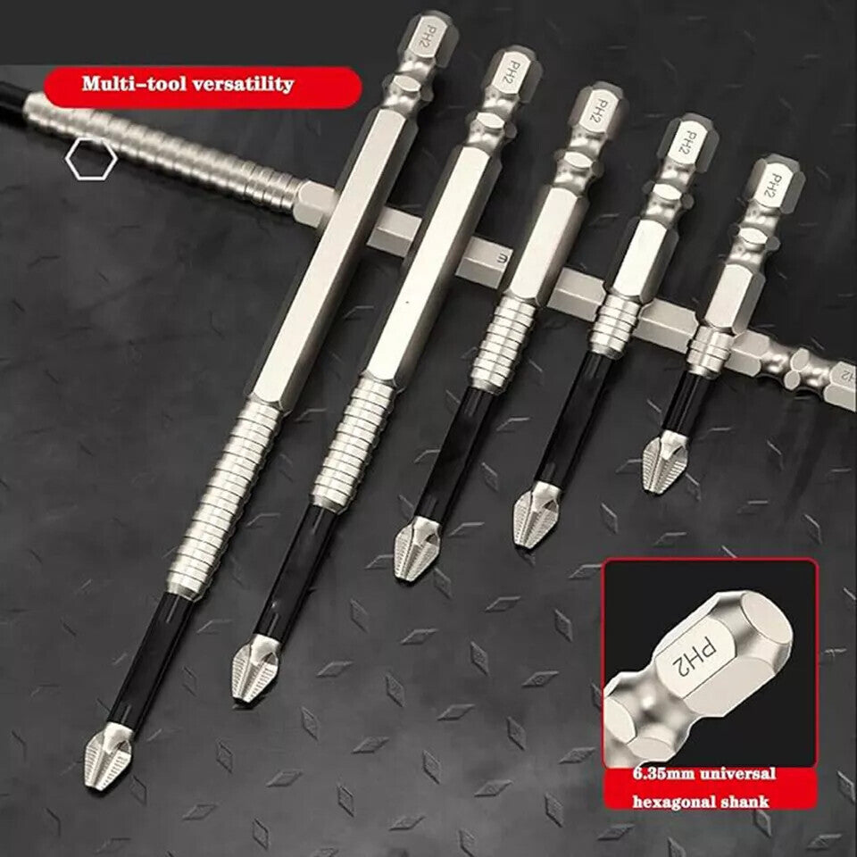 6PCS High Magnetic Screw Driver Drill Bit Set Magnetic Drill Bits Anti-Slip UK