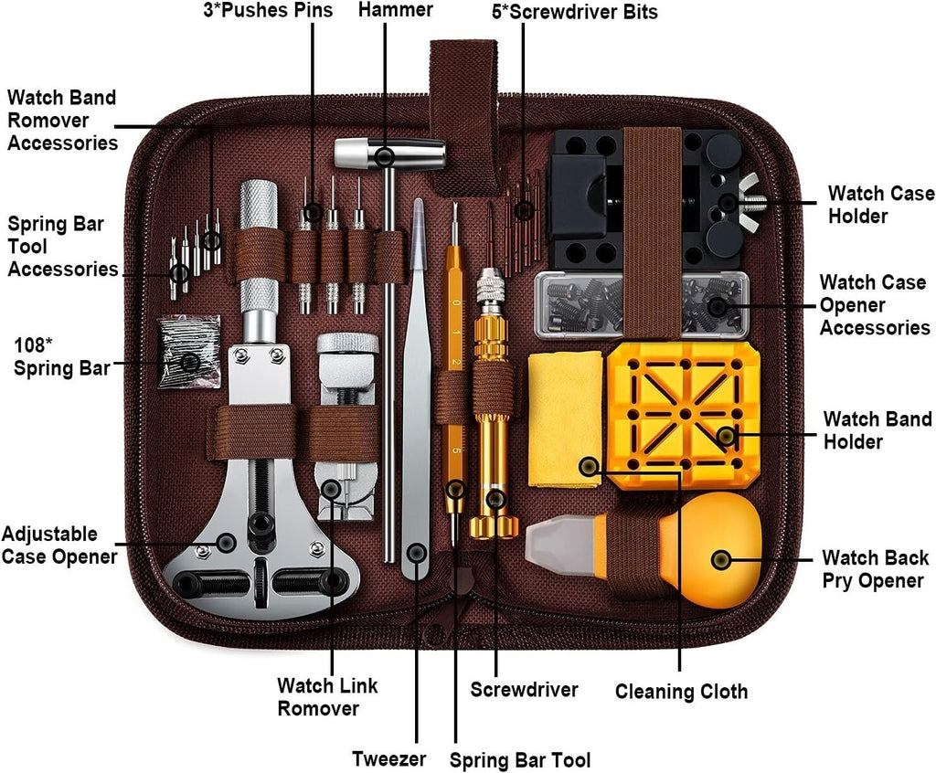 Watch Repair Tool Set 149pcs Professional Watch Repair Kit Spring Bar Tool Set