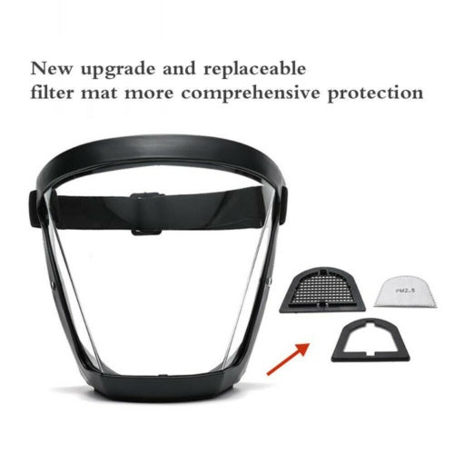Anti-fog Full Face Shield Super Protective Head Cover Transparent Safety Mask