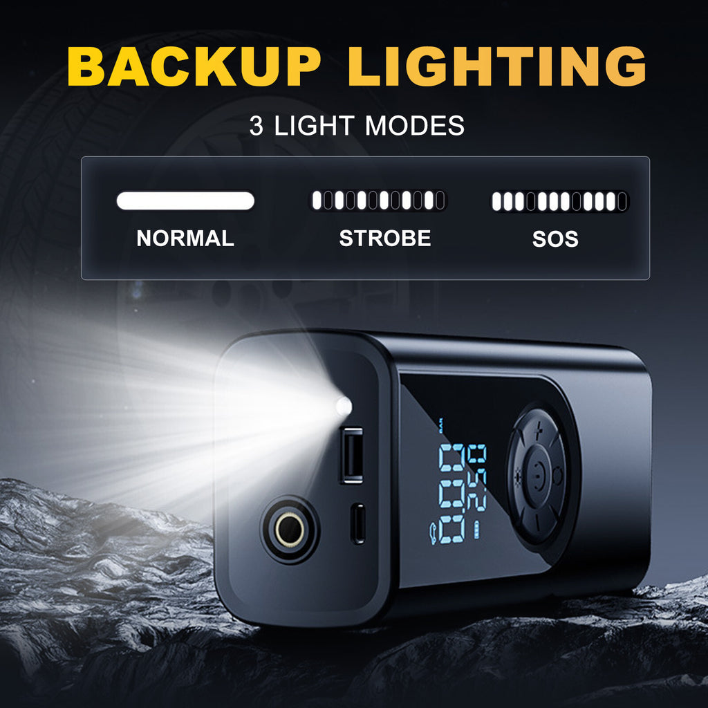 Wireless Digital Tyre Inflator 150PSI Portable Air Compressor For Car Moto Bike