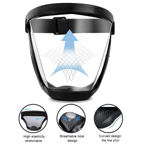 Anti-fog Full Face Shield Super Protective Head Cover Transparent Safety Mask