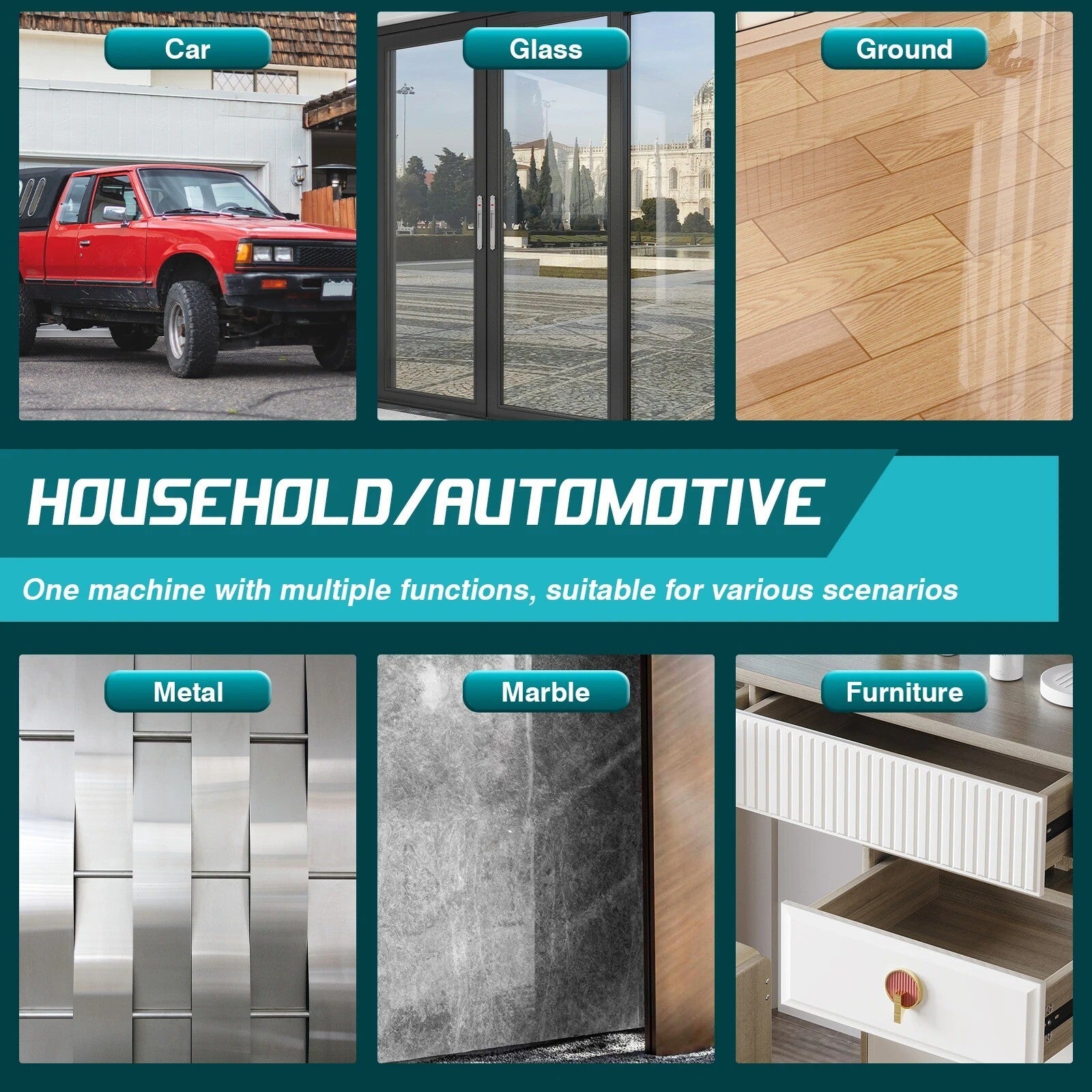 2 Battery Car Polisher Buffer Sander Polishing Machine Buffing Waxing Sponge Kit