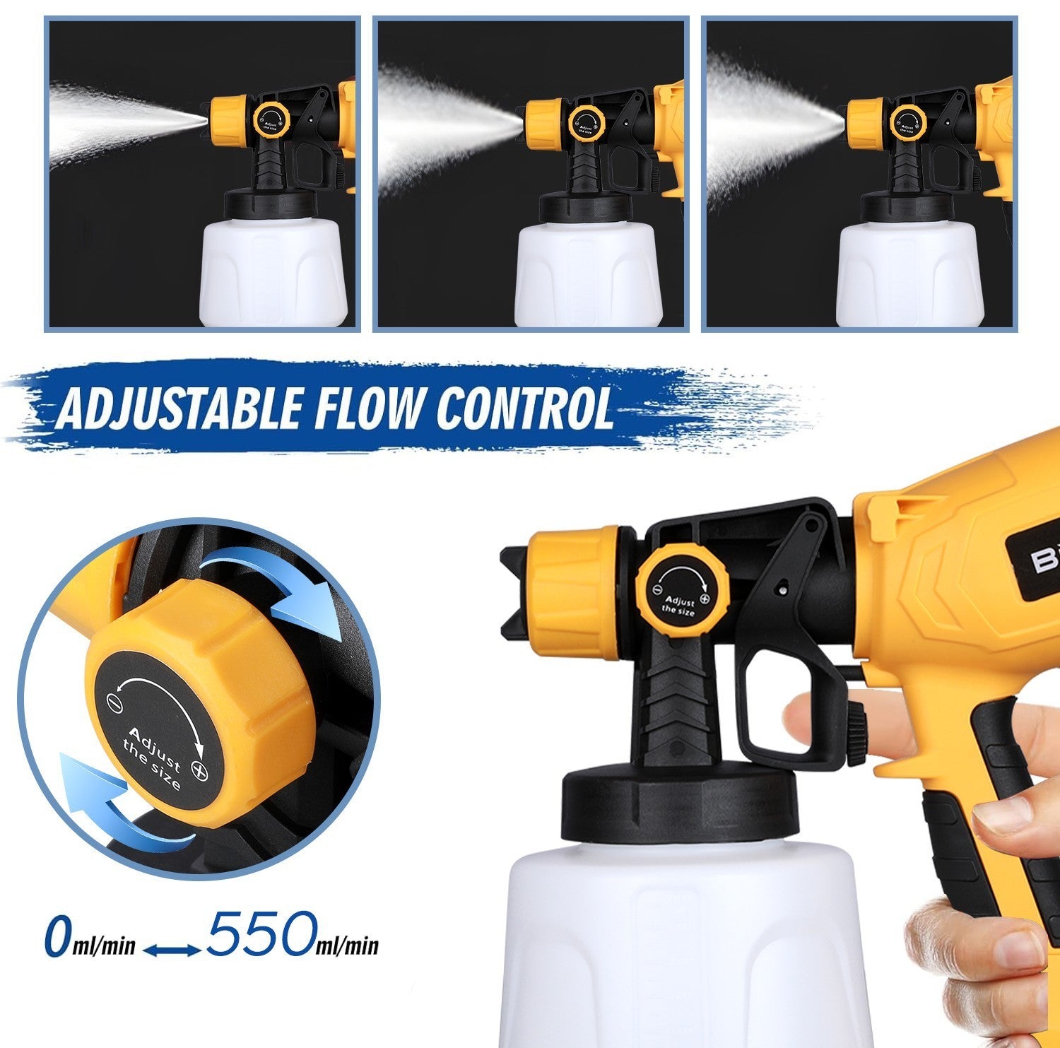 Handheld Wall Fence Paint Sprayer Electric Spray Gun Paint Fence Airless HVLP UK