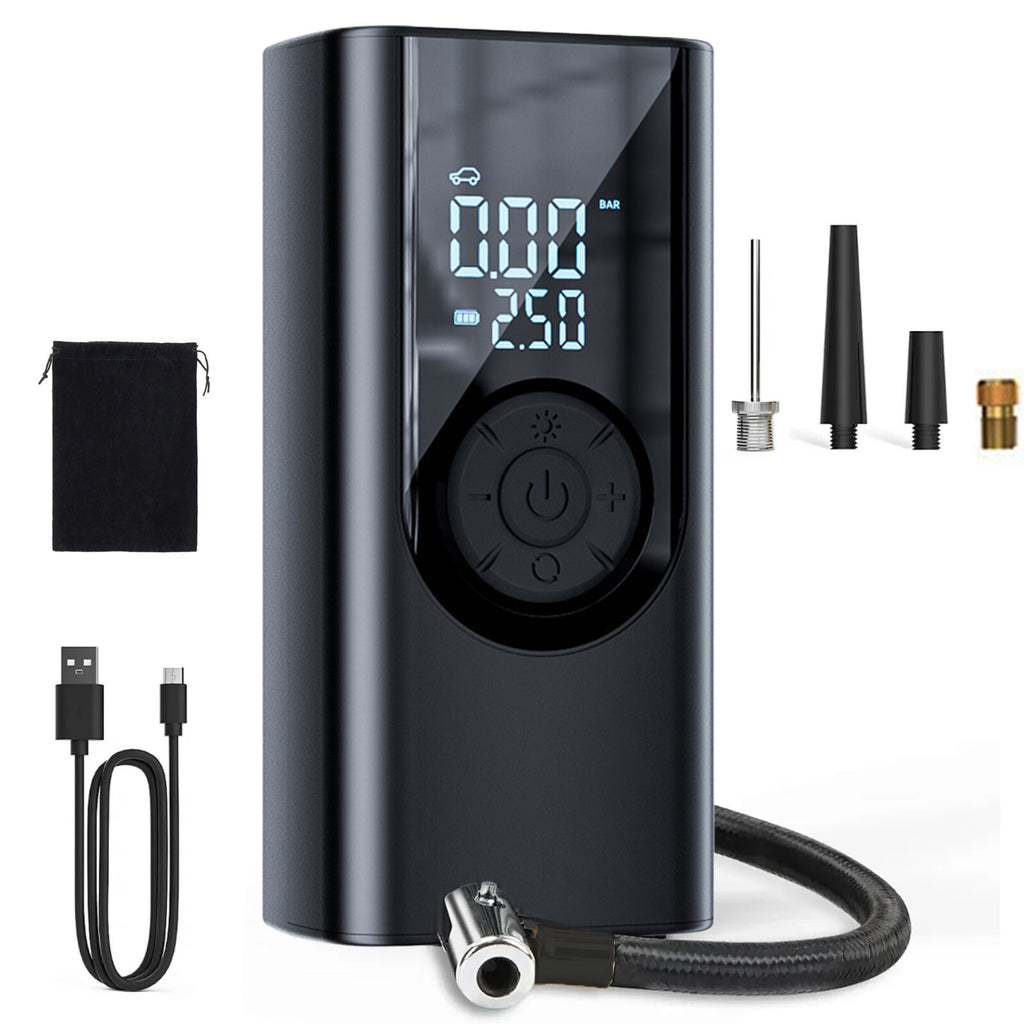 Wireless Digital Tyre Inflator 150PSI Portable Air Compressor For Car Moto Bike