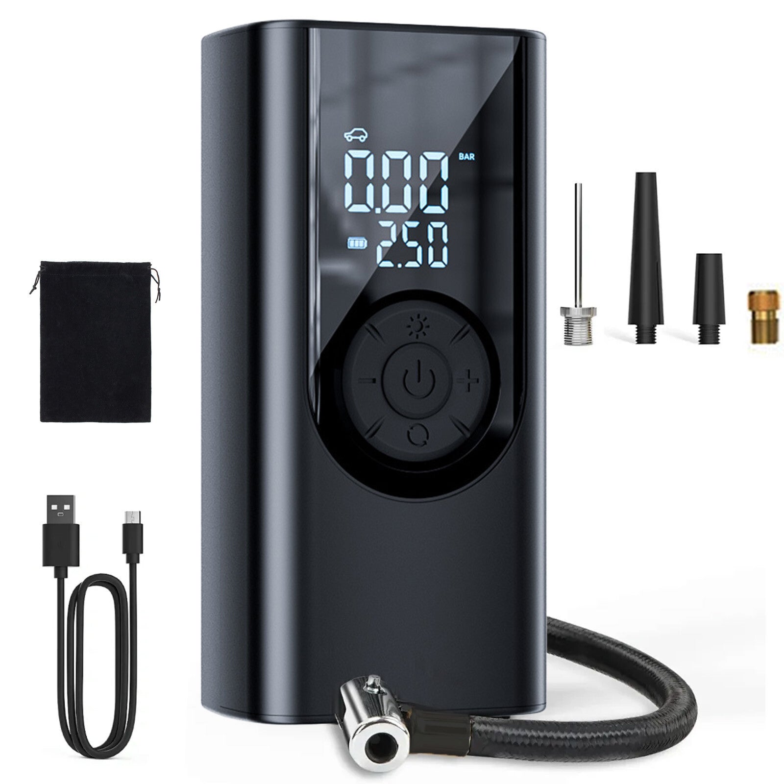 Wireless Digital Tyre Inflator 150PSI Portable Air Compressor For Car Moto Bike