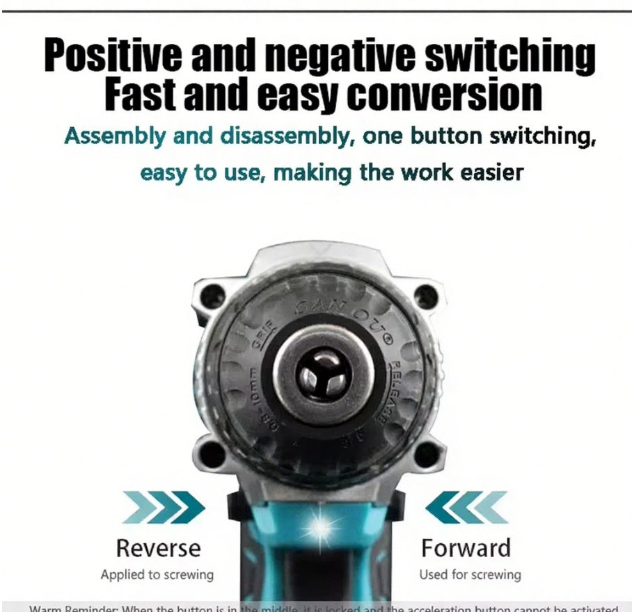 2 Battery Cordless Drill 21V Electric Screwdriver Set Combi Driver High Power UK