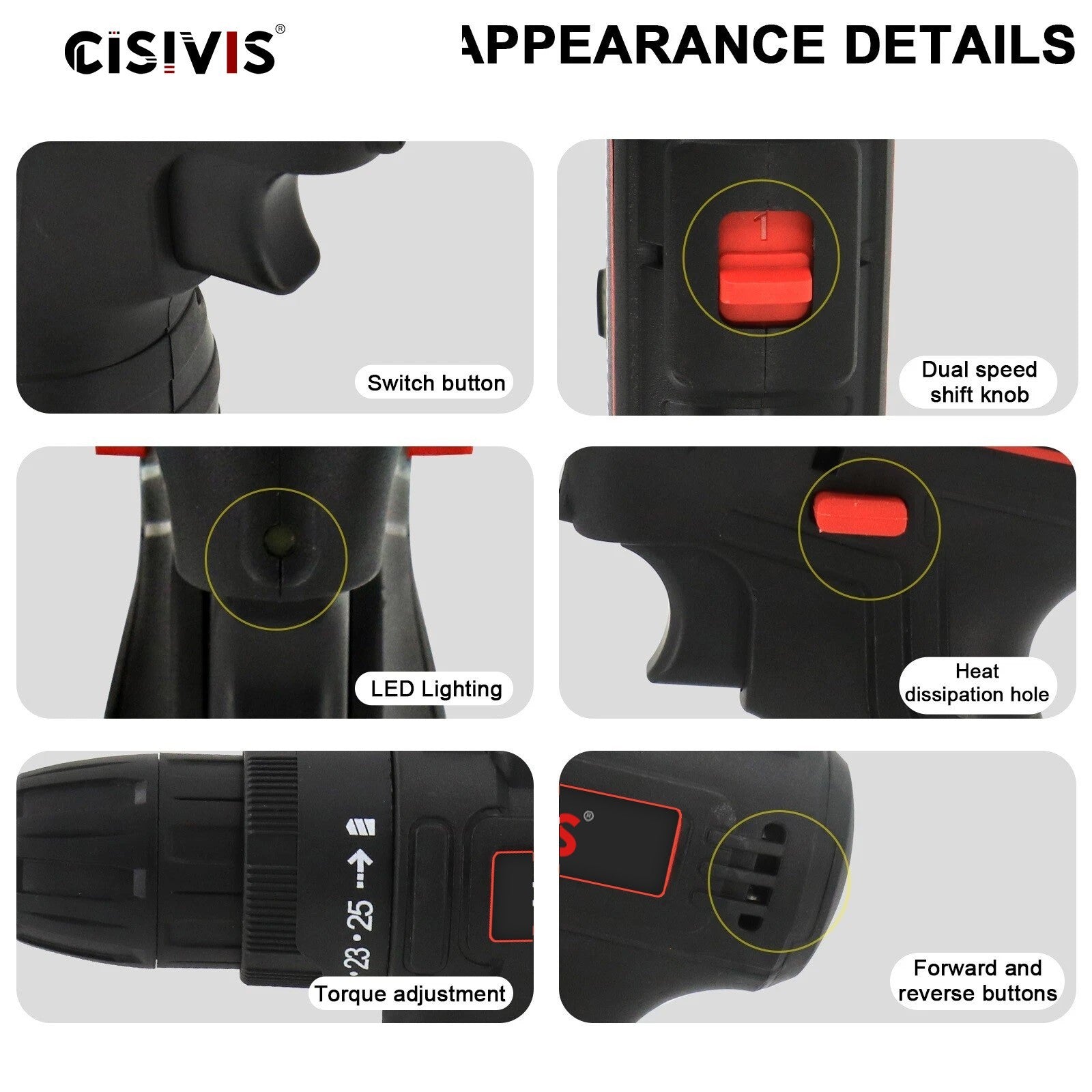 12V Cordless Electric Drill Set Electric Driver Screwdriver With 2 Batteries