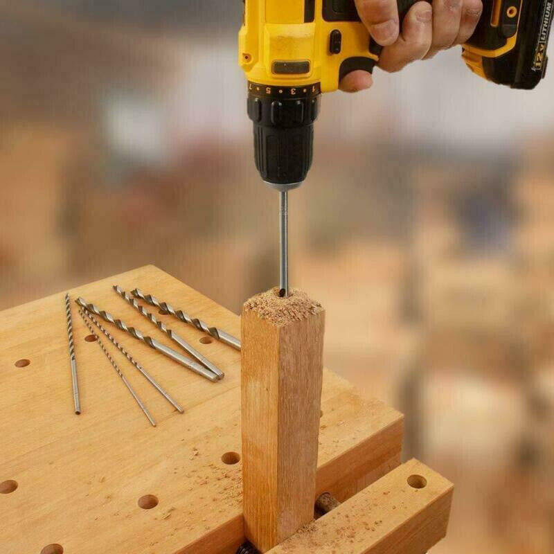 5PC 160MM Extra Long Wood Metal Drill Bit Set Brad Point 2mm 3mm 3.5mm 4mm 5mm