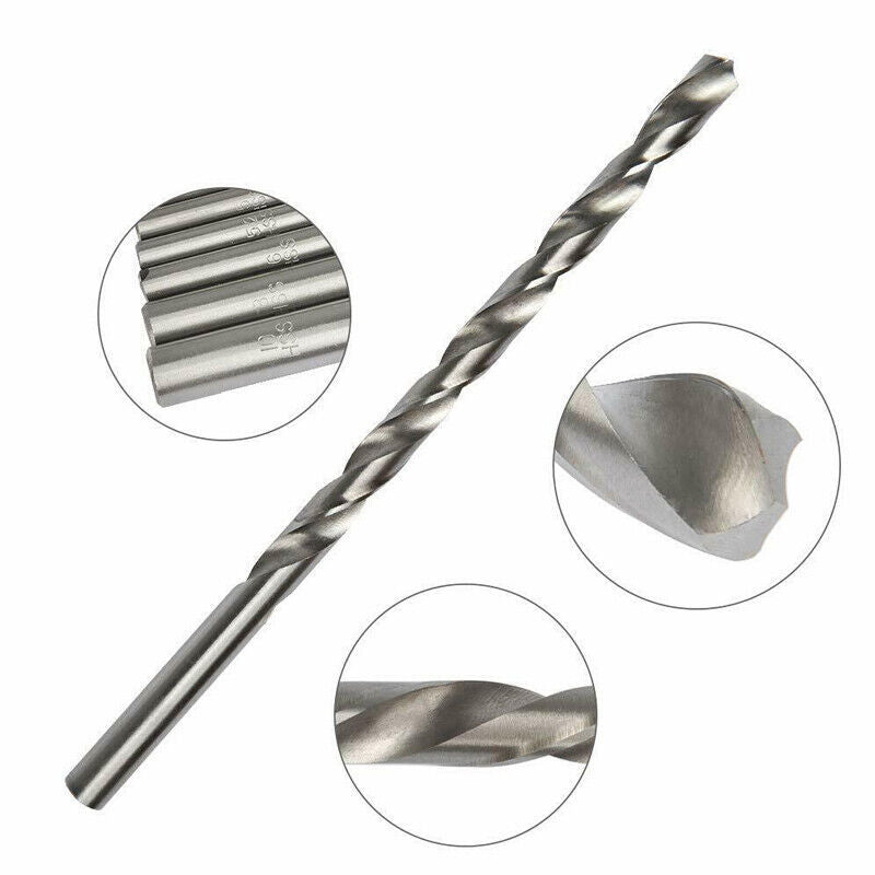 5PC 160MM Extra Long Wood Metal Drill Bit Set Brad Point 2mm 3mm 3.5mm 4mm 5mm