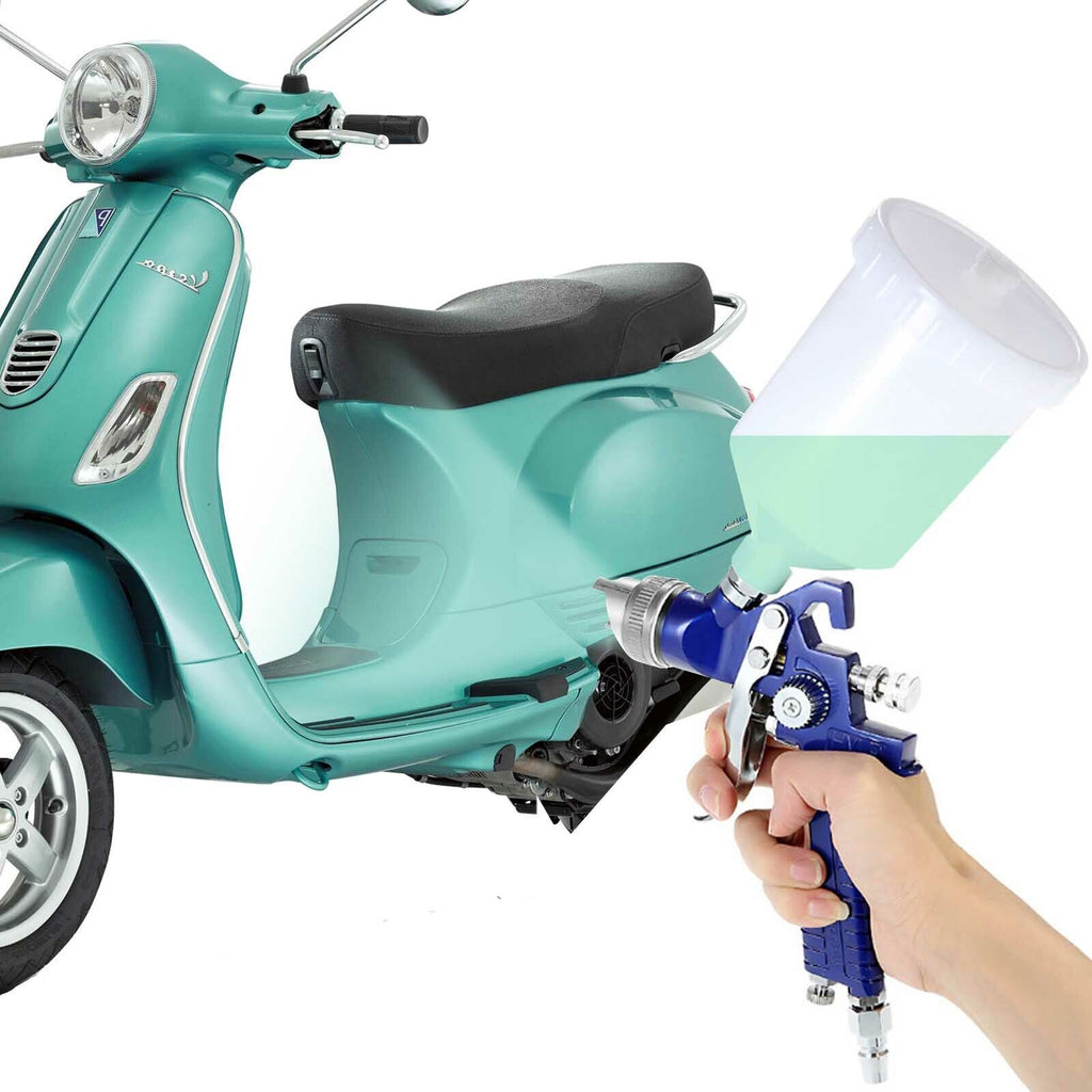 2 X HVLP Spray Gun Kit Air Gravity Feed Vehicle Car Paints1.4MM 0.8MM Nozzle