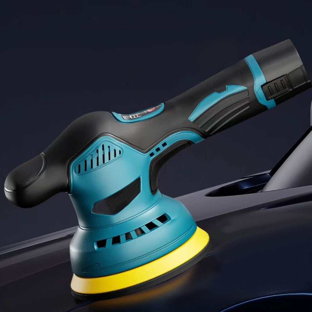 2 Battery Car Polisher Buffer Sander Polishing Machine Buffing Waxing Sponge Kit