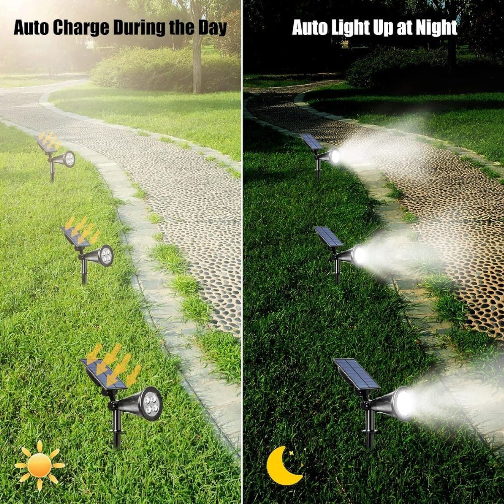 Solar Spot Lights LED Outdoor Garden Pathway Lawn Stake Lamp Landscape Decor UK