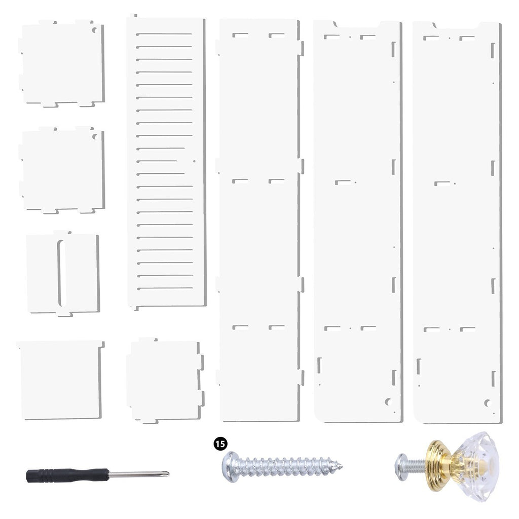 Wooden White Free Standing Toilet Paper Roll Holder Bathroom Storage Cabinet UK