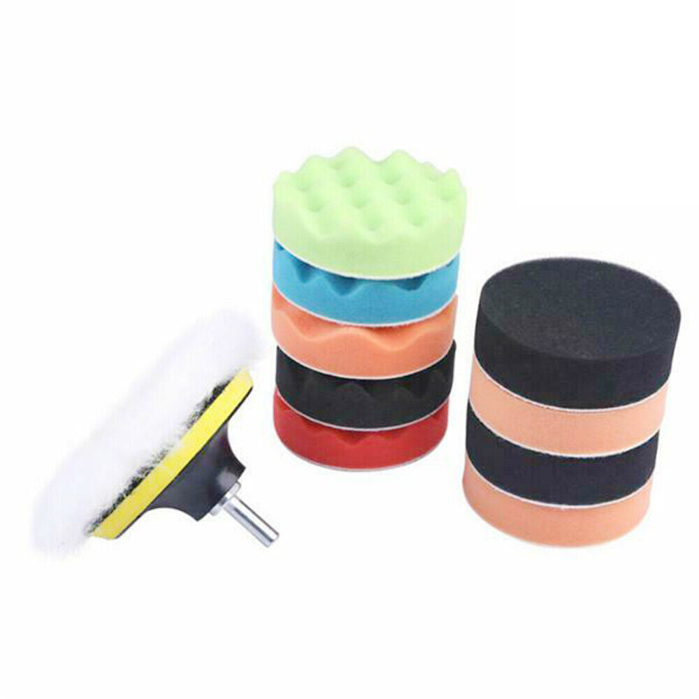 12pcs 3 Buffing Waxing Polishing Sponge Pads Kit Set For Car Polisher Drill UK