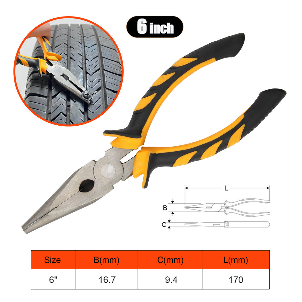 65PCS TYRE PUNCTURE REPAIR TOOL KIT MOTORCYCLE CAR VAN EMERGENCY TUBELESS TIRE