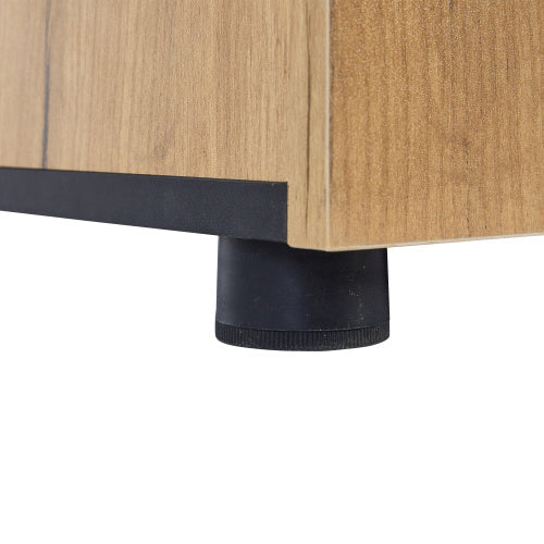 Modern Sideboard, Side Cabinet, Buffet Cabinet, Sideboard With 3 Drawers, Accent Console Table Storage Cabinet With Glass For Living Room, 140x40x80CM