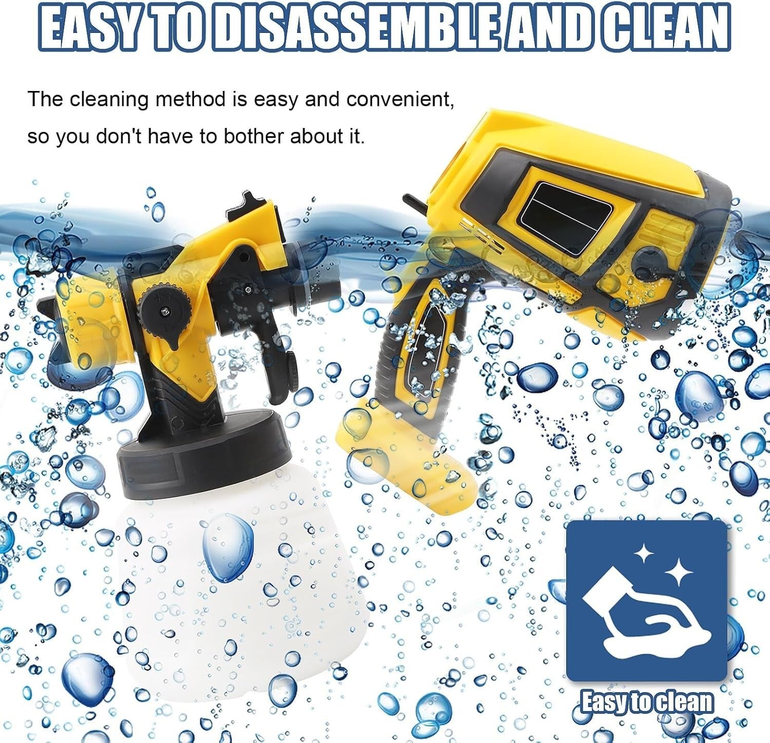 Cordless Paint Sprayer Electric Spray Gun For 18V Li-ion Battery