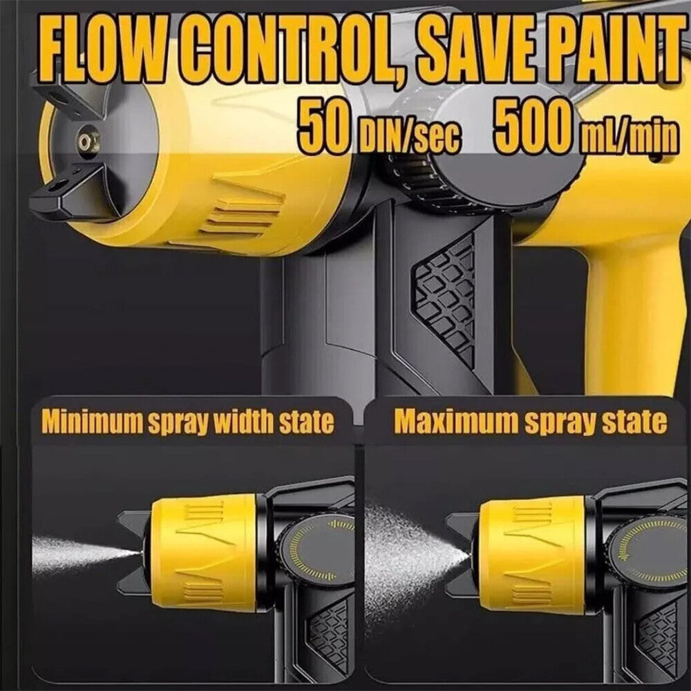 Cordless Paint Sprayer Electric Spray Gun For 18V Li-ion Battery