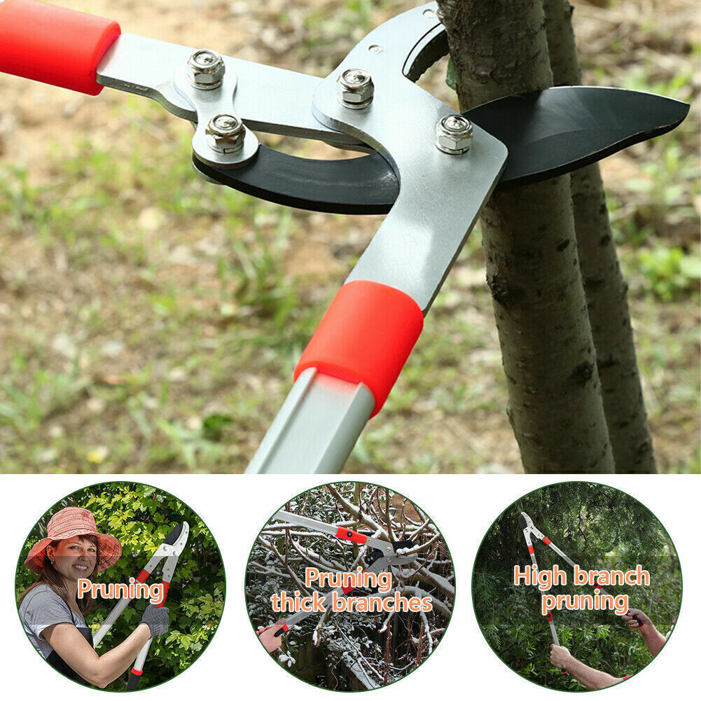 Heavy Duty Telescopic Long Handle Lopper Extend Tree Branch Anvil Pruner Cutter