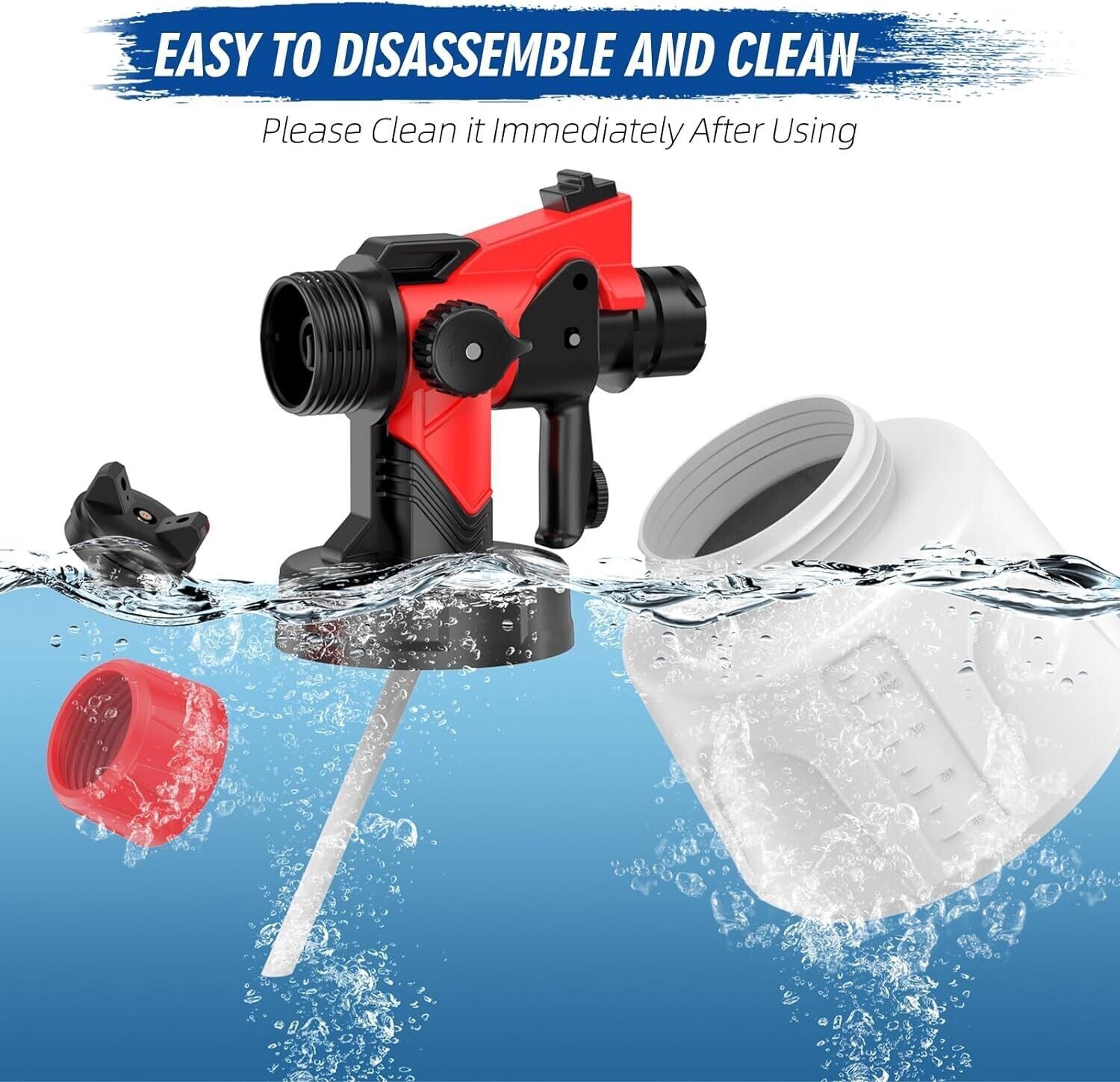 Handheld Wall Fence Paint Sprayer Electric Spray Gun Paint Fence Airless HVLP UK