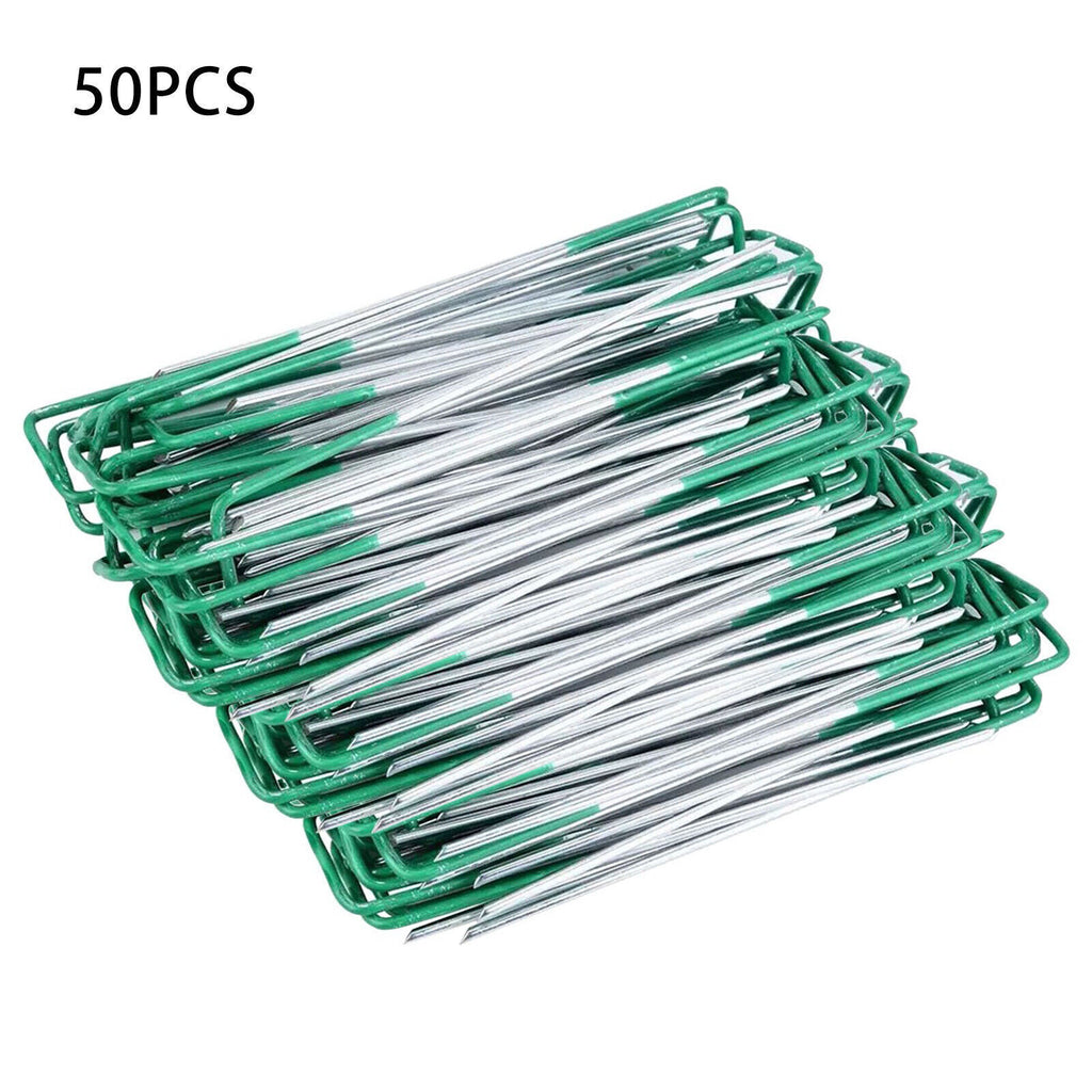 Weed Fabric Galvanised Staples Garden Turf Pins Securing Pegs U Artificial Grass