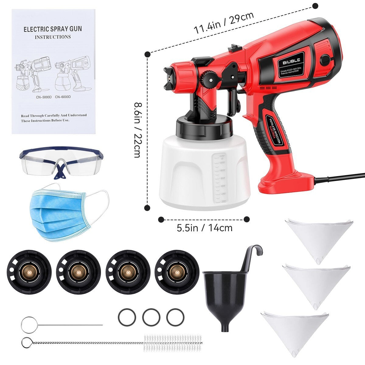 Handheld Wall Fence Paint Sprayer Electric Spray Gun Paint Fence Airless HVLP UK