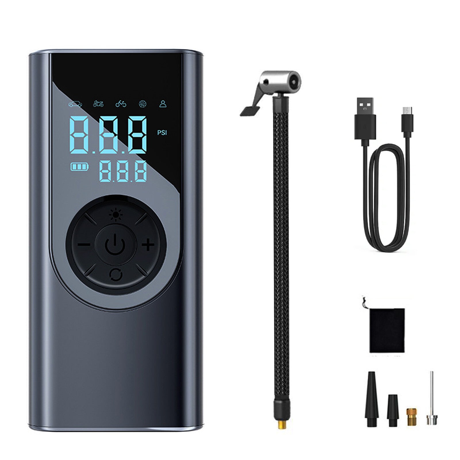 Wireless Digital Tyre Inflator 150PSI Portable Air Compressor For Car Moto Bike